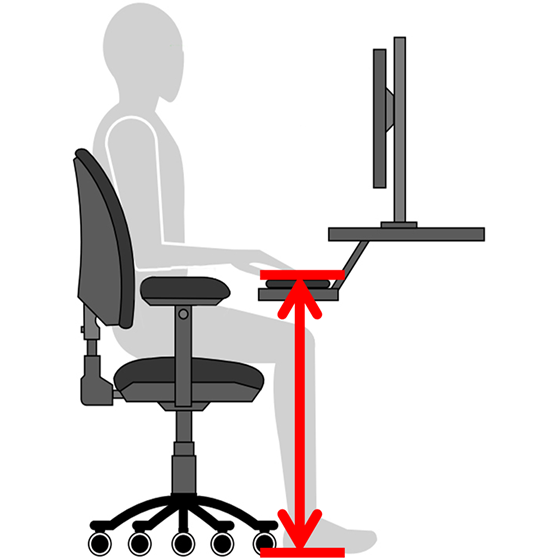 Ergonomic Office Desk, Chair, and Keyboard Height Calculator