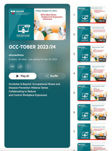Occ-Tober Webinar Series Youtube Playlist